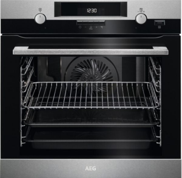 AEG BPK55222YM SteamBake Backofen mit Feuchtigkeitszugabe, SteamBake, Edelstahl mit Antifingerp